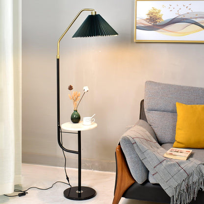 Ozz LED Floor Lamp With Artistic Metal & Marble Design