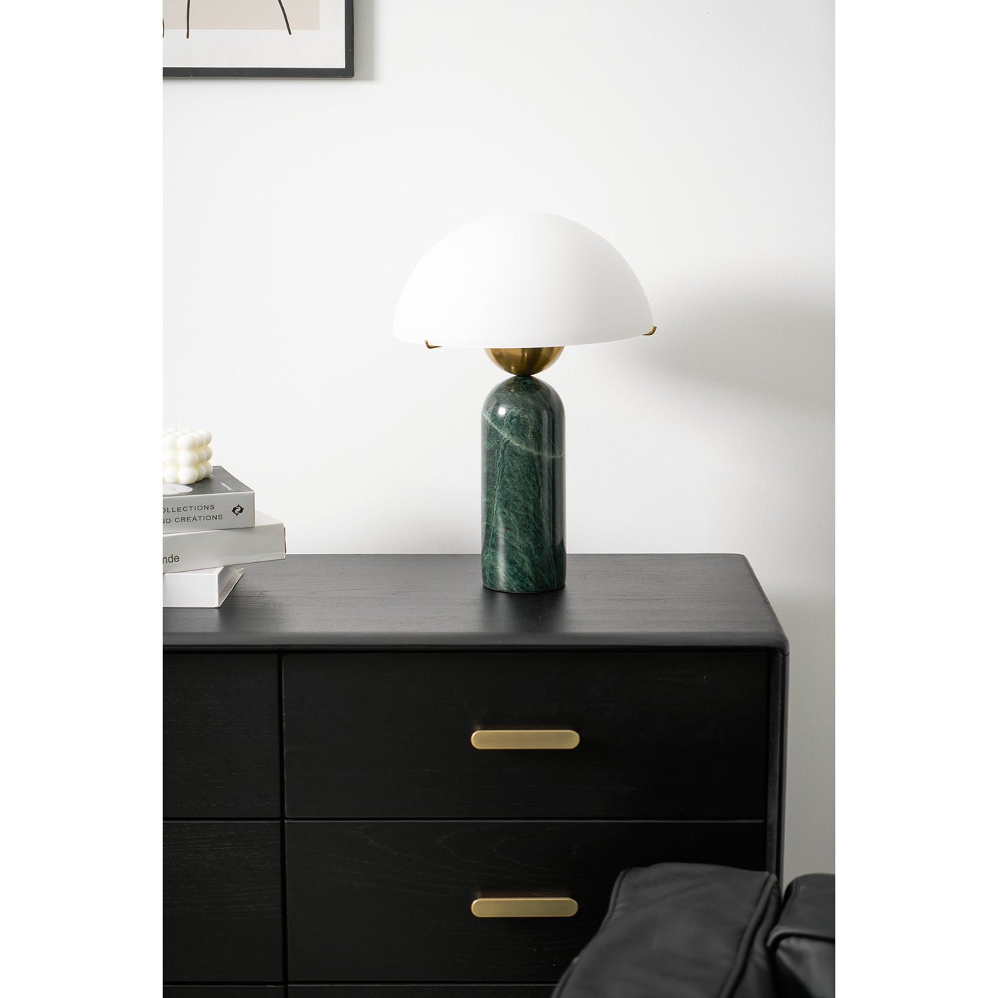 Peono Alabaster Table Lamp White Shade LED Indoor Lighting