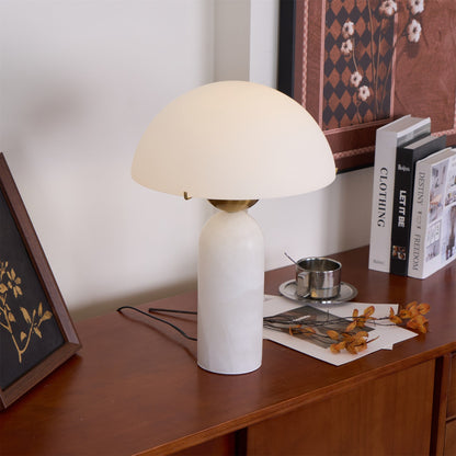 Peono Alabaster Table Lamp White Shade LED Indoor Lighting