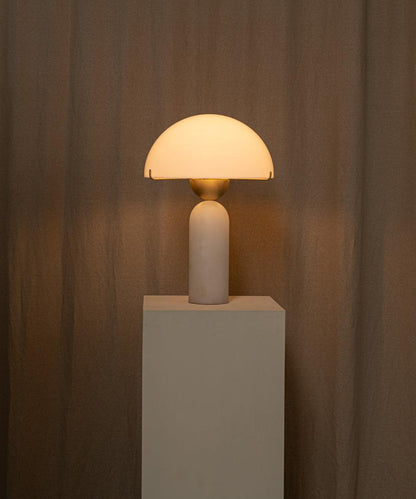 Peono Alabaster Table Lamp White Shade LED Indoor Lighting