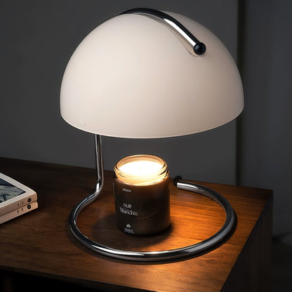 Pierre Chrome Table Lamp | Elegant Glass Accent Light for Modern Homes