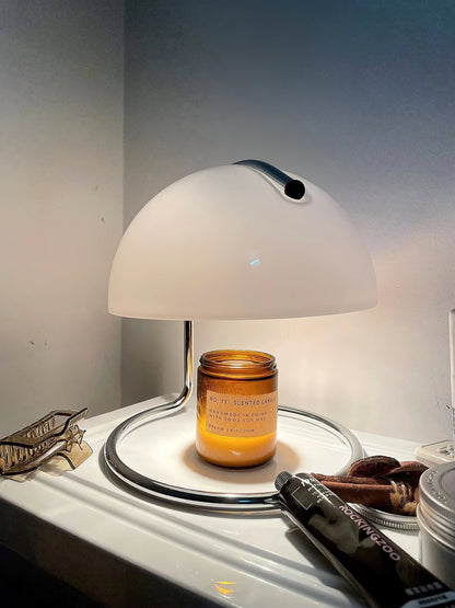 Pierre Chrome Table Lamp | Elegant Glass Accent Light for Modern Homes