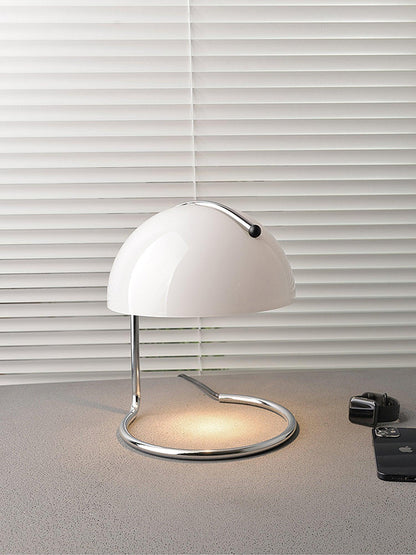 Pierre Chrome Table Lamp | Elegant Glass Accent Light for Modern Homes