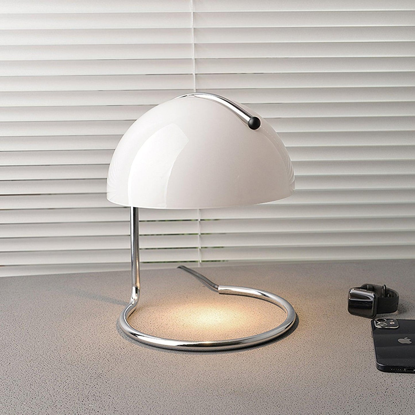 Pierre Chrome Table Lamp | Elegant Glass Accent Light for Modern Homes
