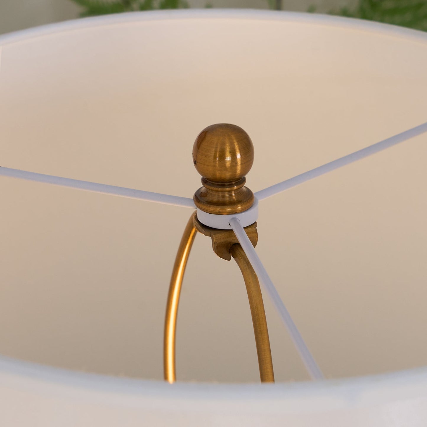 Polka Dot Porcelain Table Lamp White Fabric LED Indoor Lighting