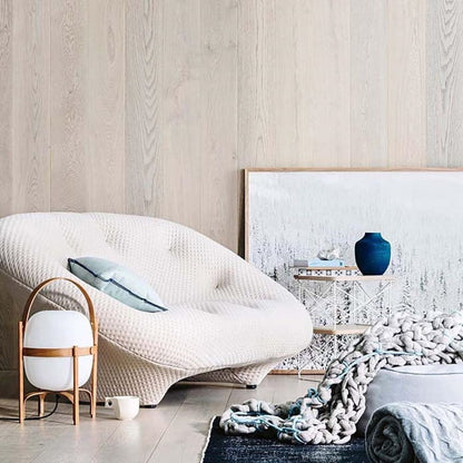 Modern Portable Lantern Glass Table Lamp White Shade LED Light