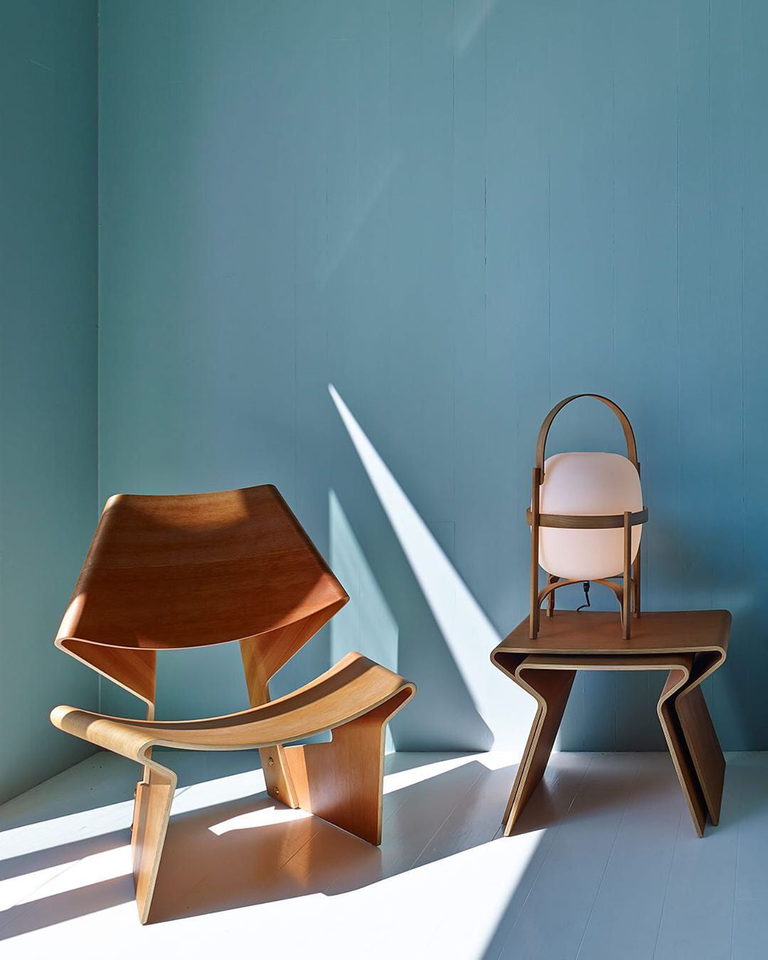 Modern Portable Lantern Glass Table Lamp White Shade LED Light