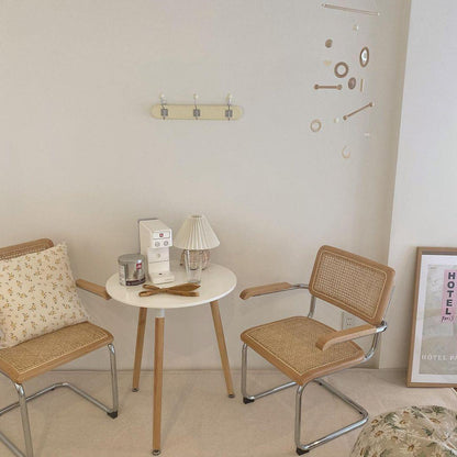 Rattan Pleated Table Lamp Natural LED White Shade Indoor Lighting