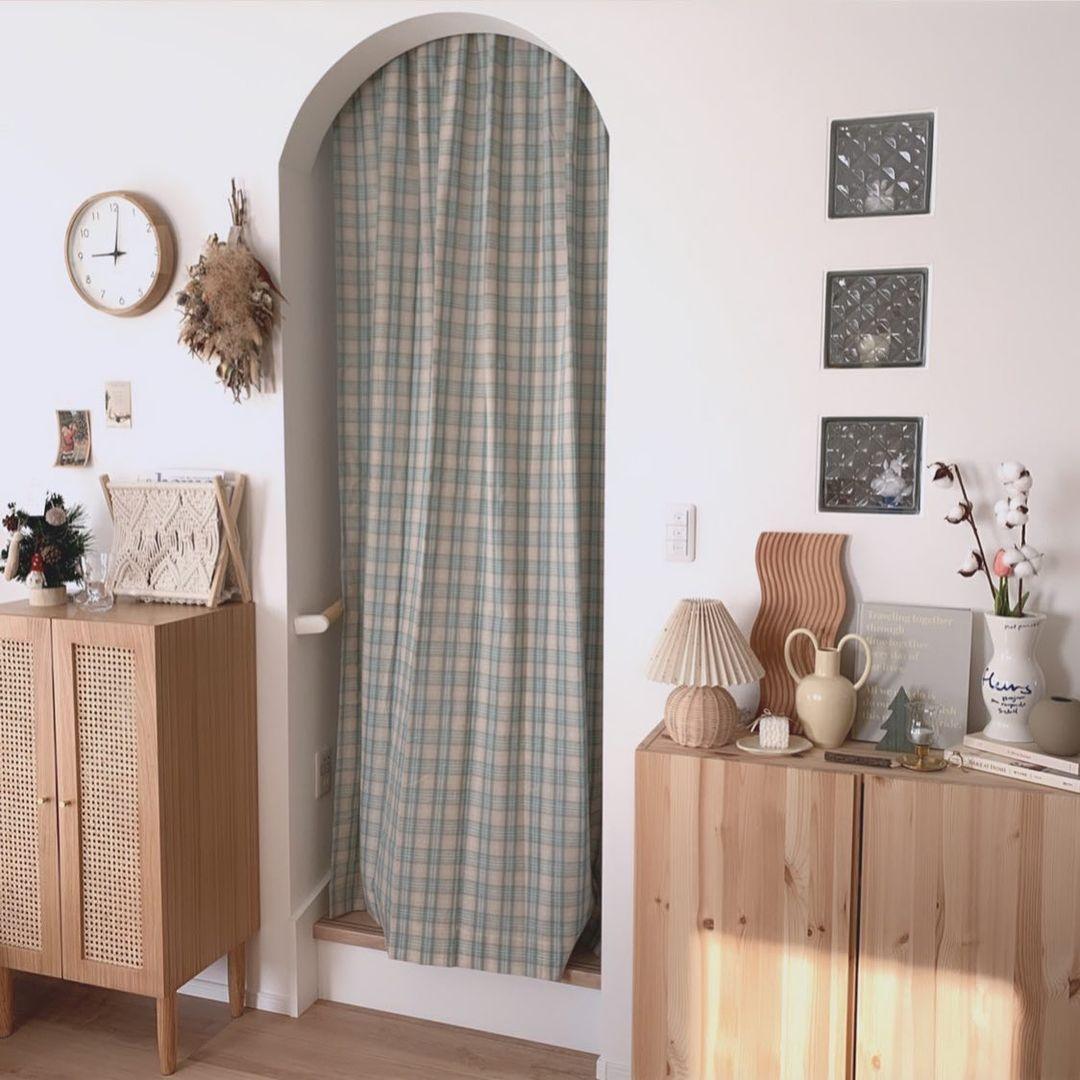 Rattan Pleated Table Lamp Natural LED White Shade Indoor Lighting