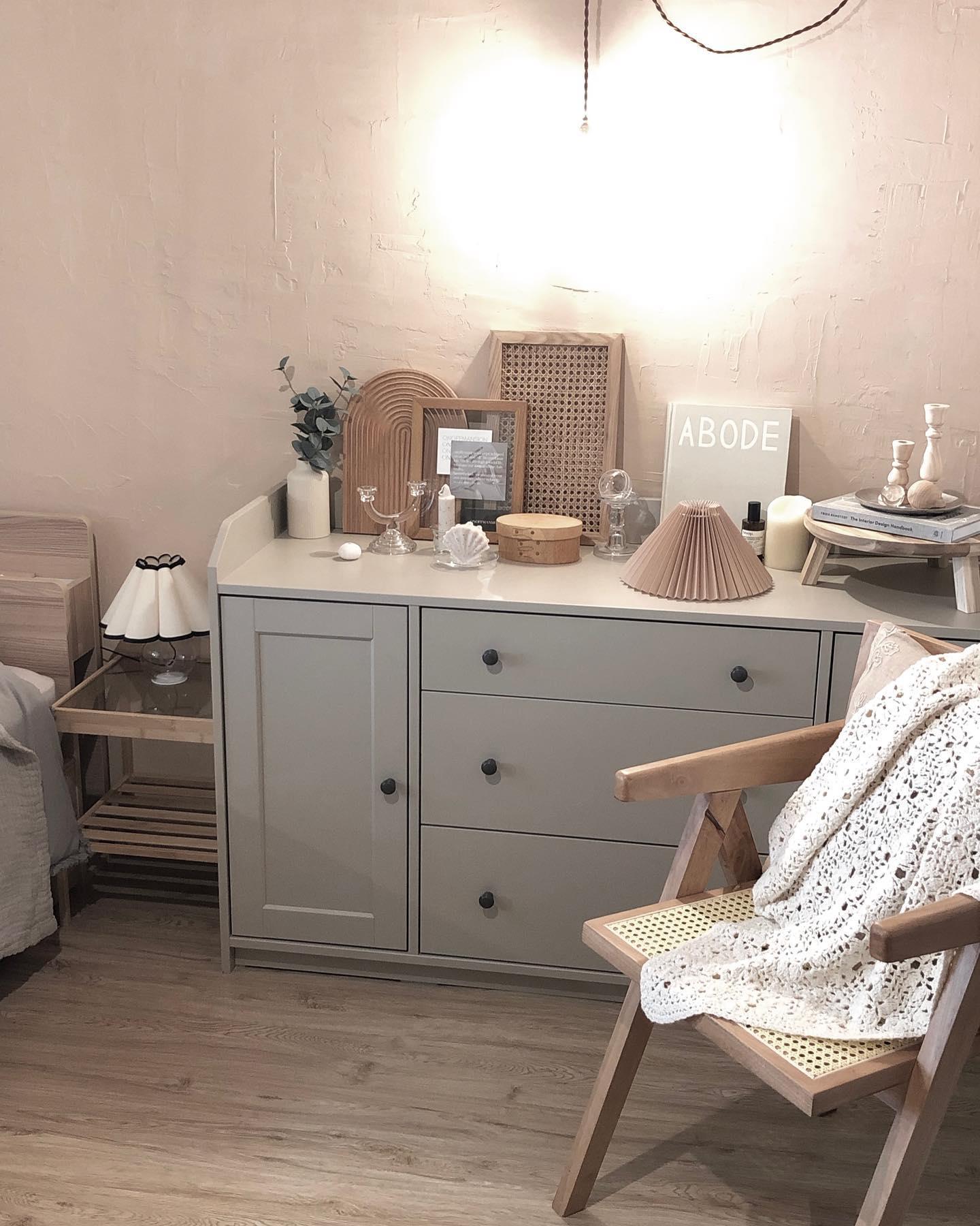 Rattan Pleated Table Lamp Natural LED White Shade Indoor Lighting