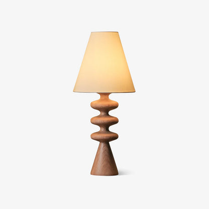 Ripple Table Lamp Walnut Wood Metal Fabric LED Desk Lamp