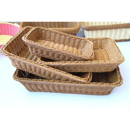 Handwoven Wicker Rectangular Storage Basket