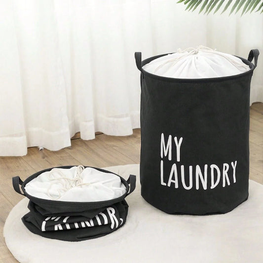 Foldable Drawstring Laundry Basket XL Capacity Waterproof