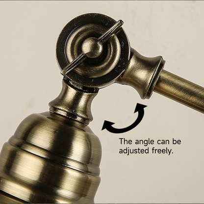 Antique Bronze Metallic LED Desk Lamp – Luxury Adjustable Gooseneck Task Light