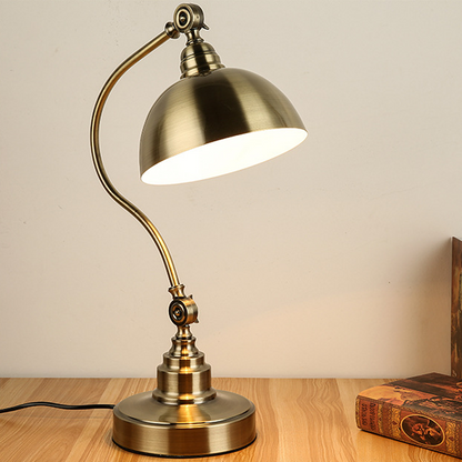 Antique Bronze Metallic LED Desk Lamp – Luxury Adjustable Gooseneck Task Light