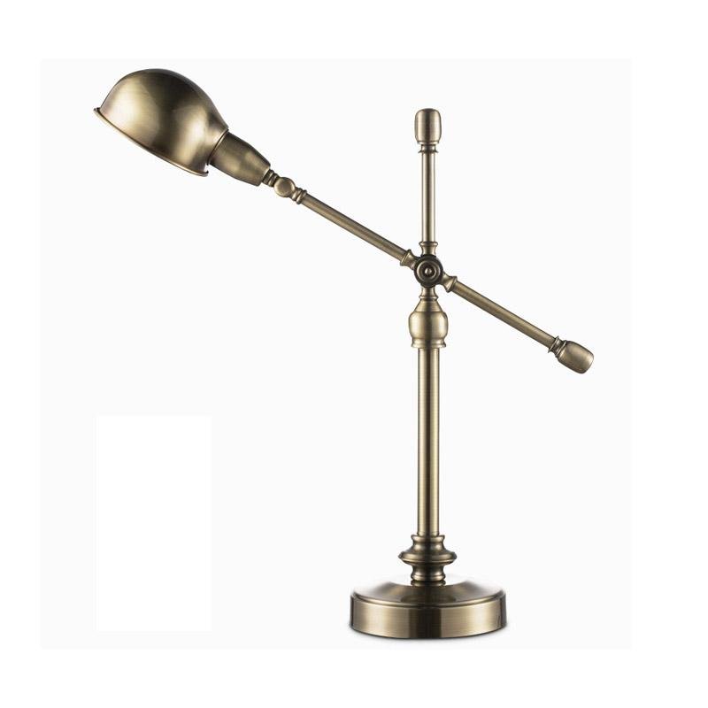 Vintage Metallic Dome Desk Lamp – Adjustable Flexible Arm Table Light for Study, Bedroom & Home Office