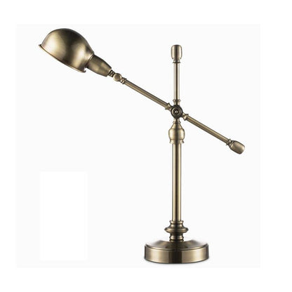 Vintage Metallic Dome Desk Lamp – Adjustable Flexible Arm Table Light for Study, Bedroom & Home Office