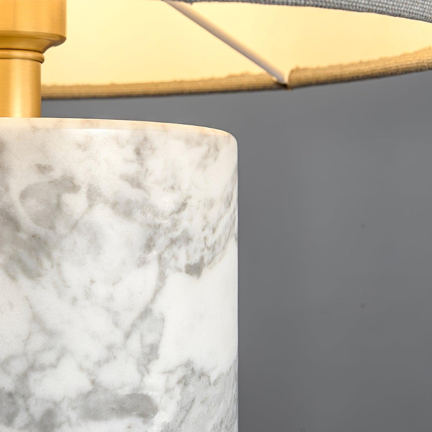 Terra Table Lamp Green Marble White Shade LED Indoor Lighting