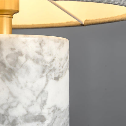 Terra Table Lamp Green Marble White Shade LED Indoor Lighting