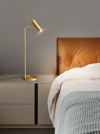 Torris Table Lamp Satin Brass Adjustable LED Desk Lighting