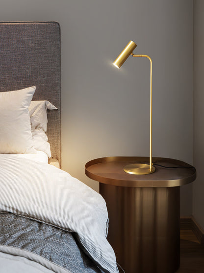 Torris Table Lamp Satin Brass Adjustable LED Desk Lighting