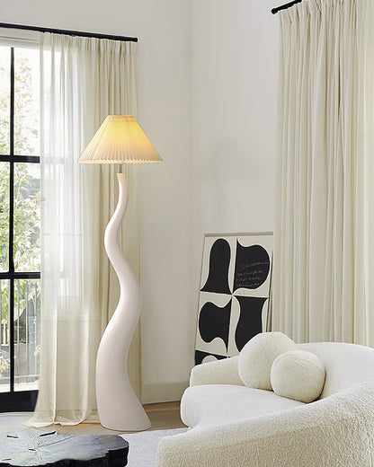 Handmade Twisted Pleated LED Floor Lamp