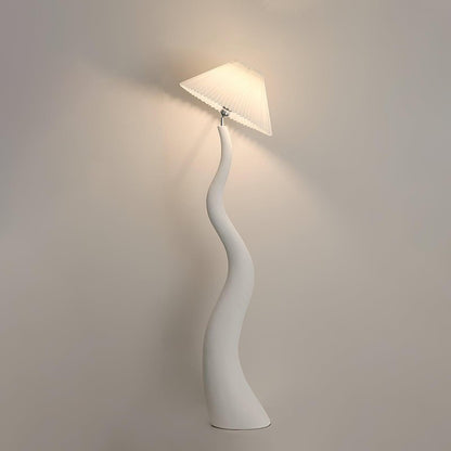 Handmade Twisted Pleated LED Floor Lamp