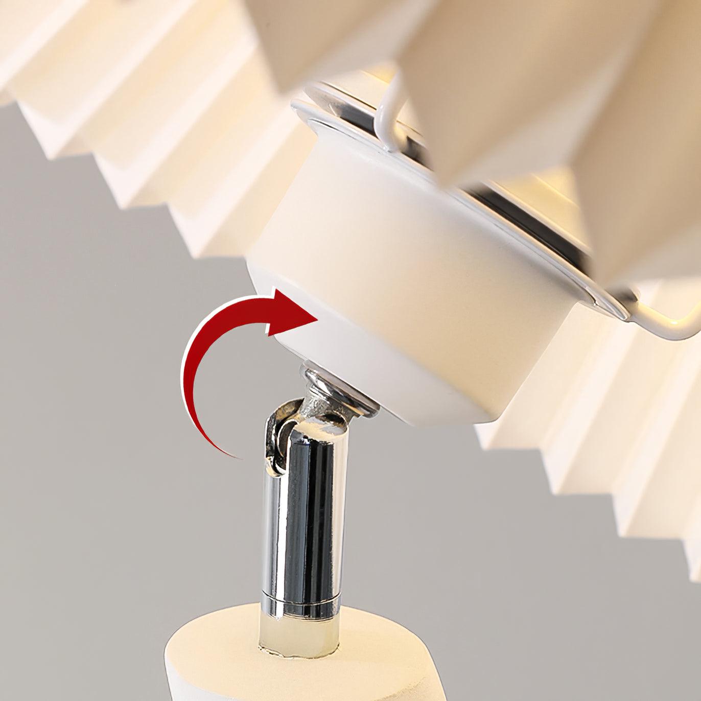 Handmade Twisted Pleated LED Floor Lamp