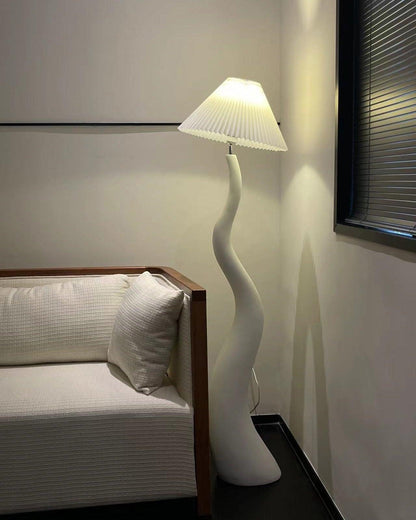 Handmade Twisted Pleated LED Floor Lamp