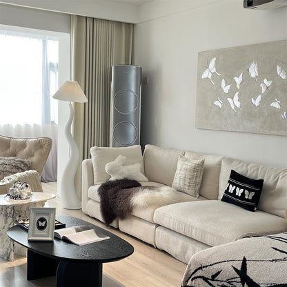 Handmade Twisted Pleated LED Floor Lamp