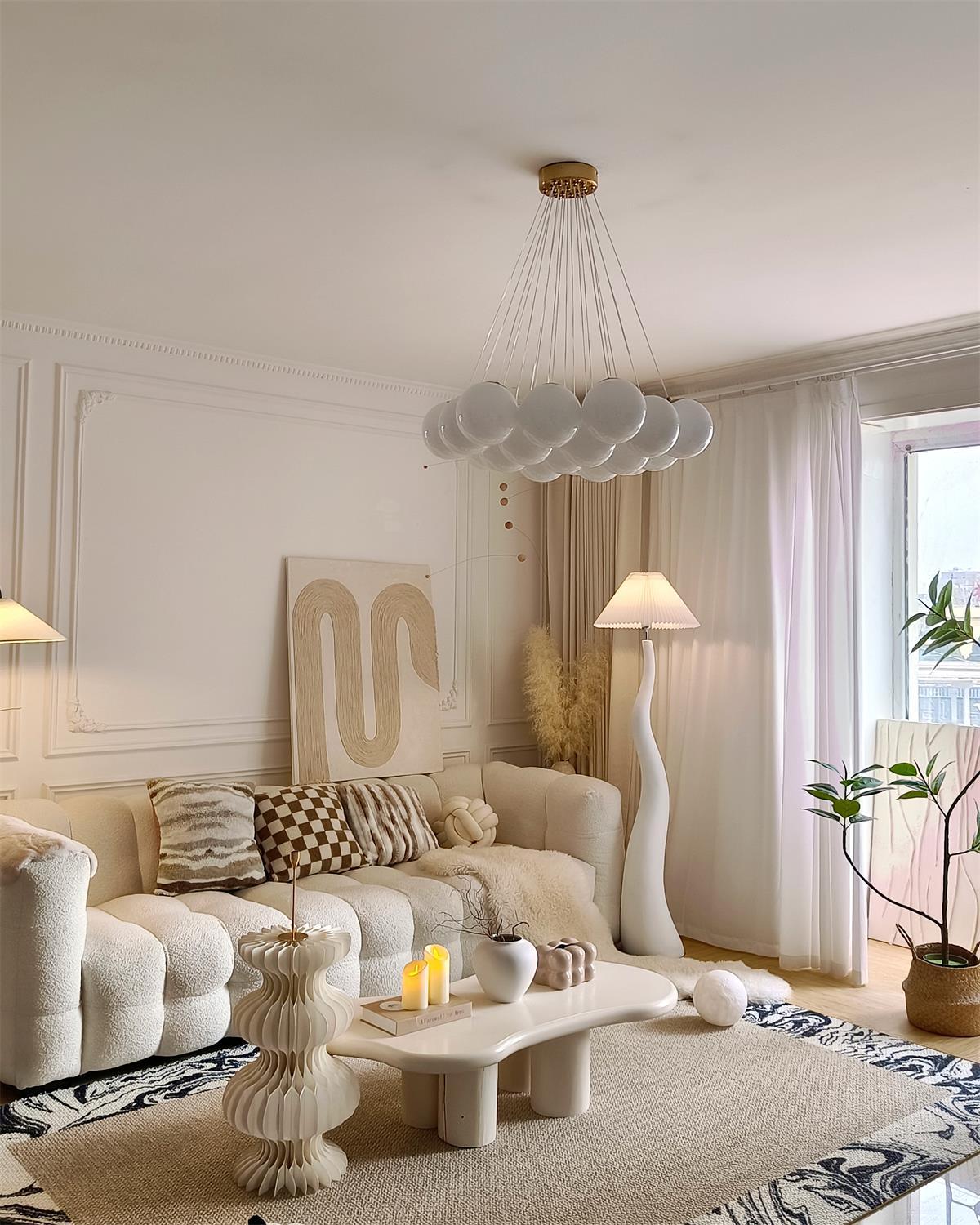 Handmade Twisted Pleated LED Floor Lamp