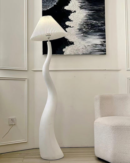 Handmade Twisted Pleated LED Floor Lamp
