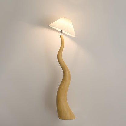 Handmade Twisted Pleated LED Floor Lamp