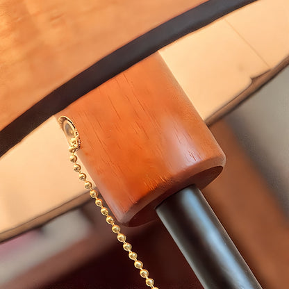 Ambient Floor Lamp Vintage Pull Chain Switch Fabric Shade Lighting