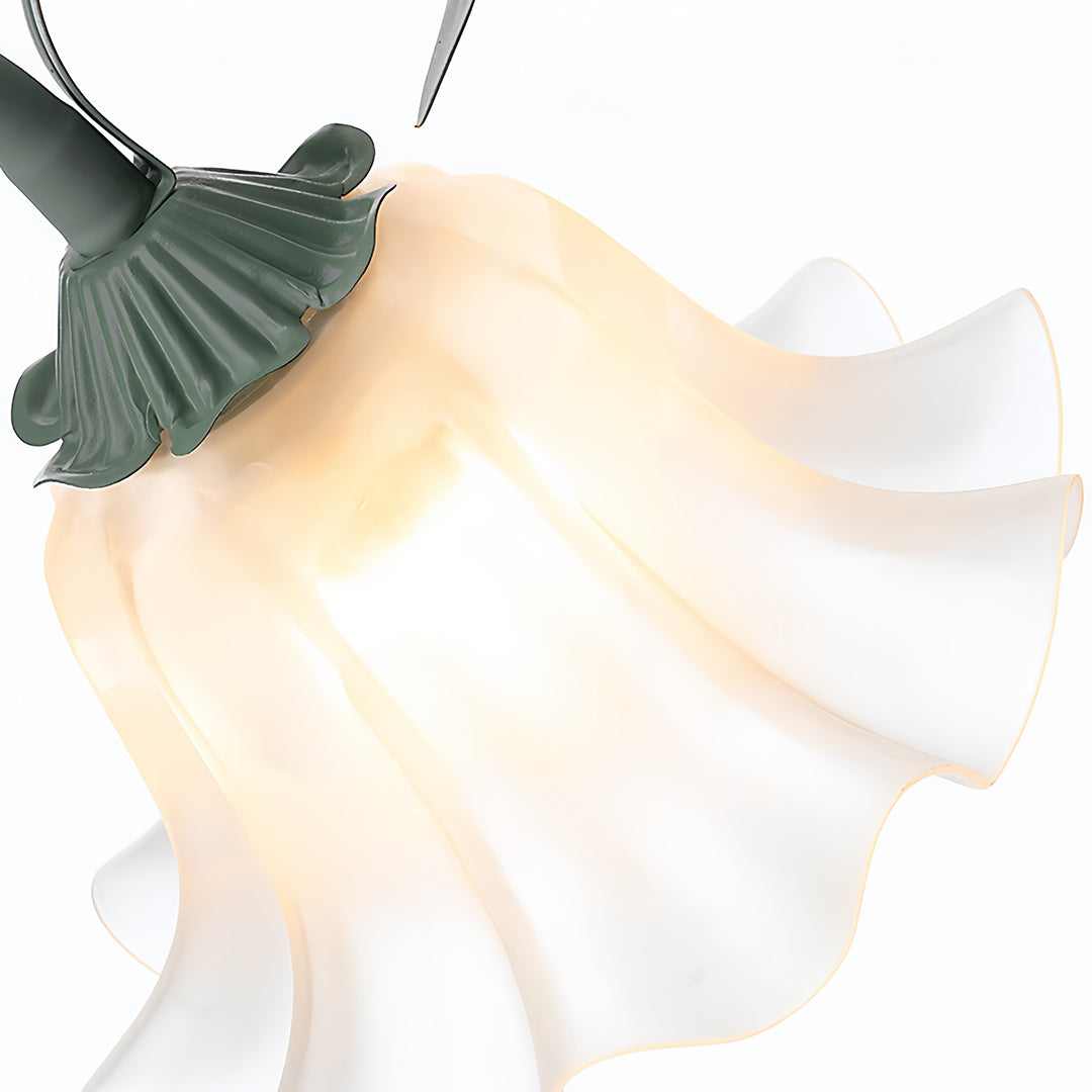 Floral Floor Lamp Three Head Glass LED French Country Elegant Home Lighting