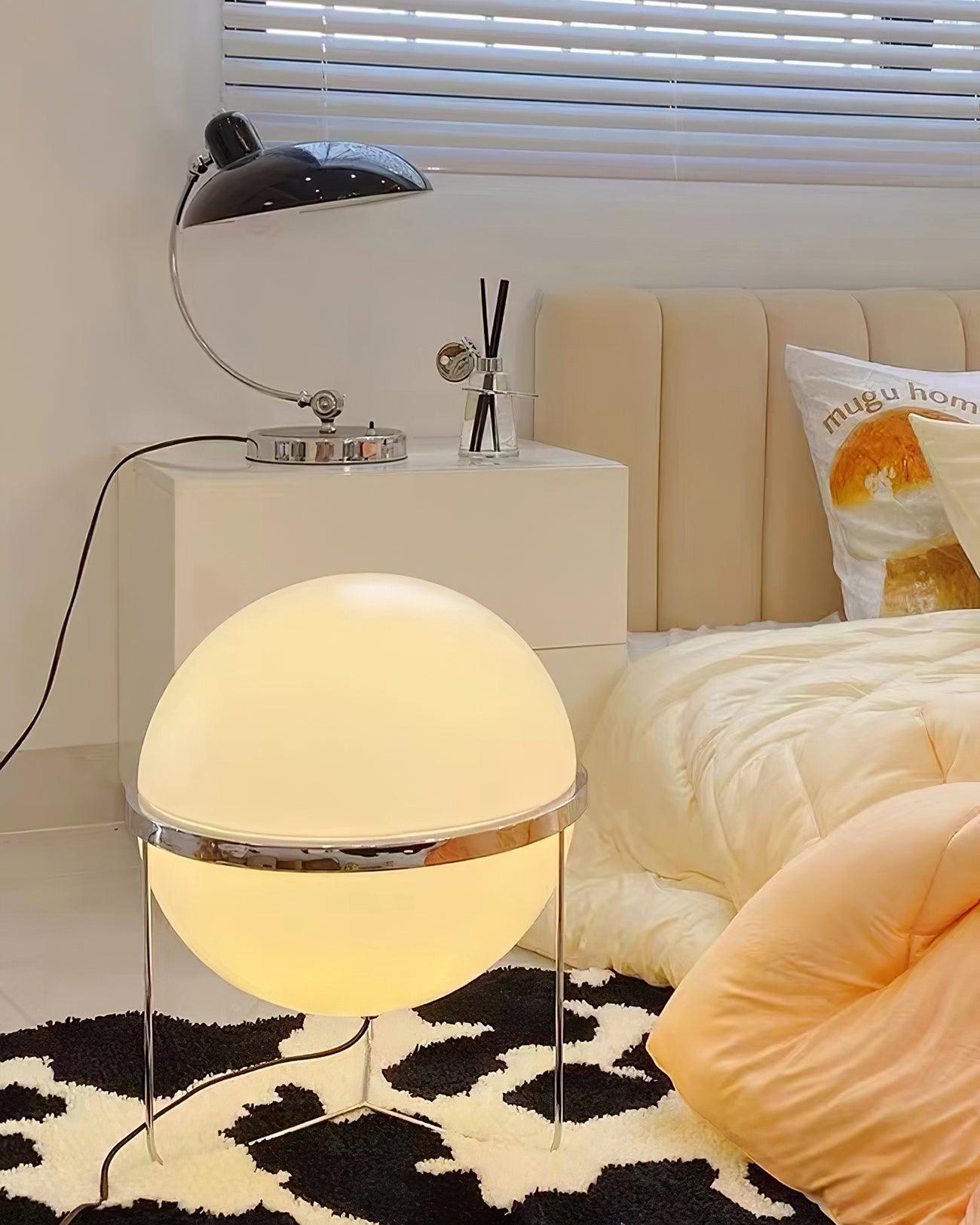 Yolk Table Lamp Yellow White Shade LED Modern Decor Lighting
