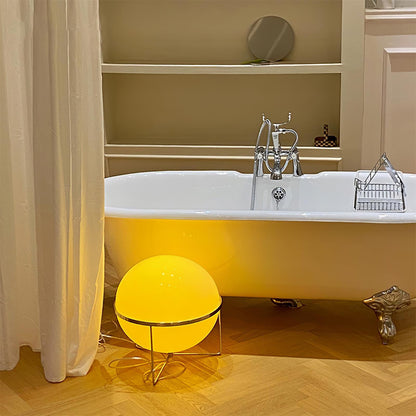 Yolk Table Lamp Yellow White Shade LED Modern Decor Lighting