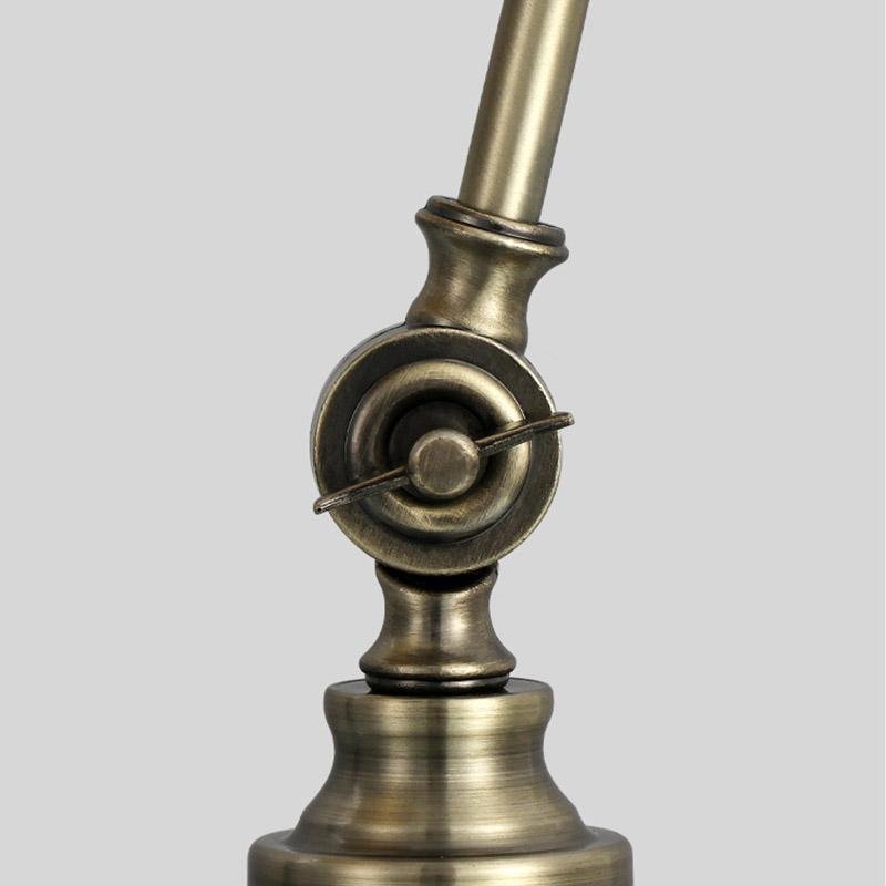 Empire-Style Industrial Metal Desk Lamp – Curved Arm Adjustable Task Light for Refined Workspaces