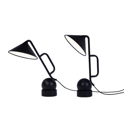 LED Dumbbell Desk Lamp – Creative Industrial Black Table Light for Home Office, Study & Bedroom
