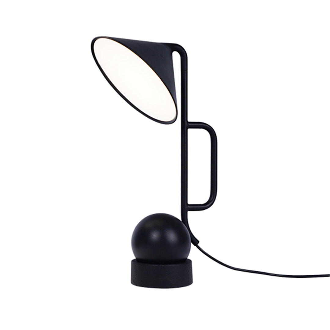 LED Dumbbell Desk Lamp – Creative Industrial Black Table Light for Home Office, Study & Bedroom