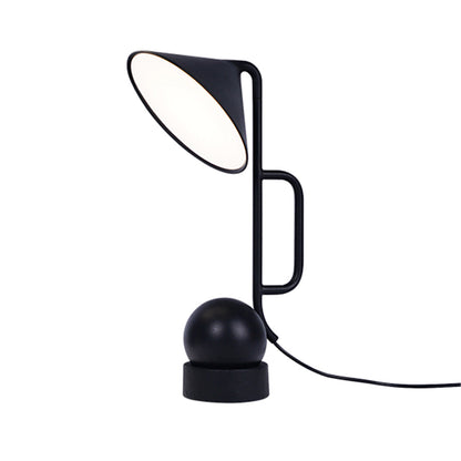 LED Dumbbell Desk Lamp – Creative Industrial Black Table Light for Home Office, Study & Bedroom