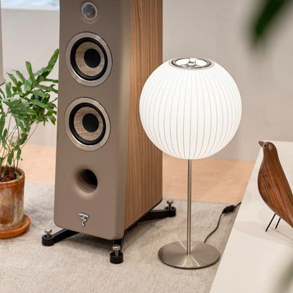 Nelson Lamp – Modern Chrome & Walnut Table Light